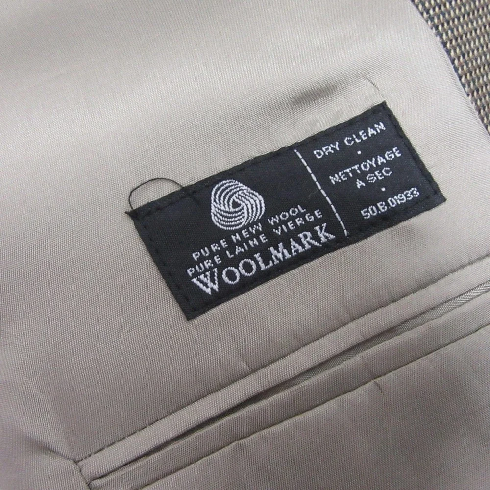 Chaps Ralph Lauren Sport‎ Coat Tag 43R (Fits like 46R) Tan Birdseye Single Vent